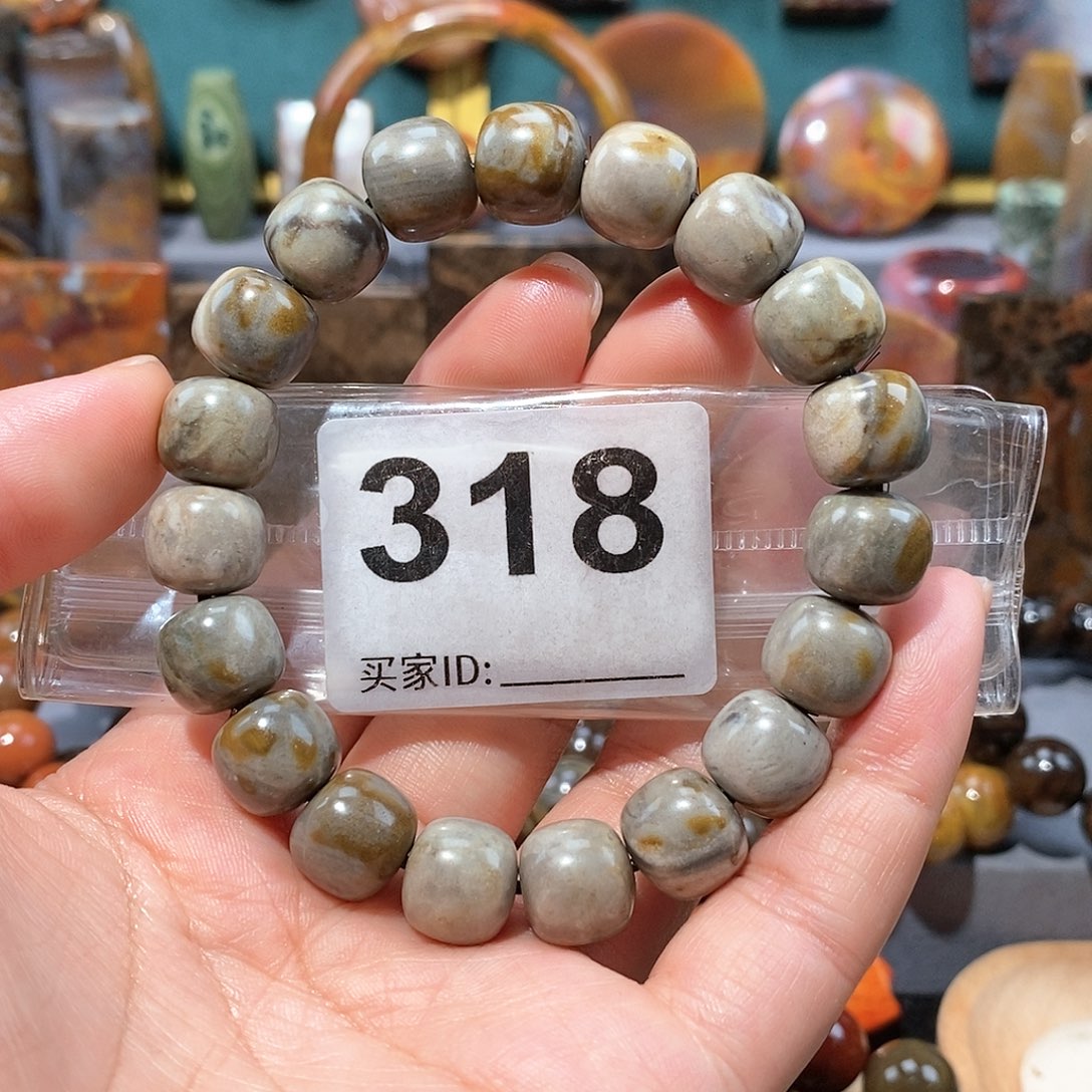 硅化玉天然北票硅化玉手串未镶嵌天然北票硅化玉手串