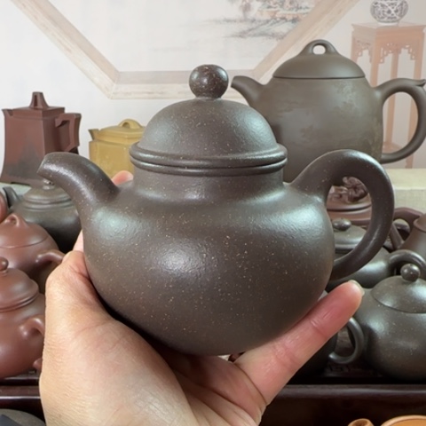 紫砂茶壶梨皮天青280cc