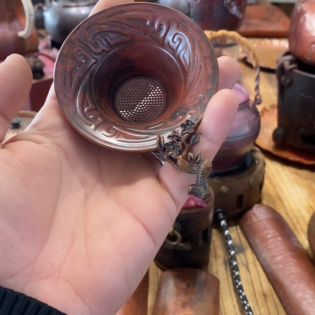 任和堂纯紫铜茶漏6699