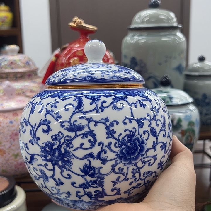 瓷片茶叶罐茶叶罐@@581