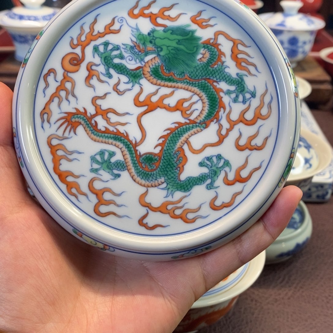 碗斗彩龙盖置 高端微品福利