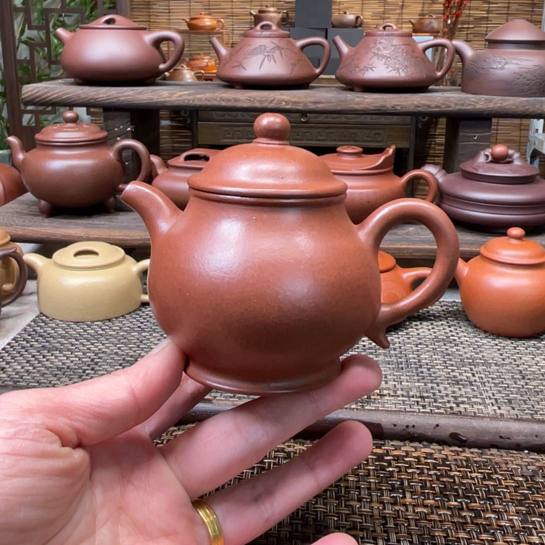 紫砂茶壶宜兴原矿紫砂手工制140