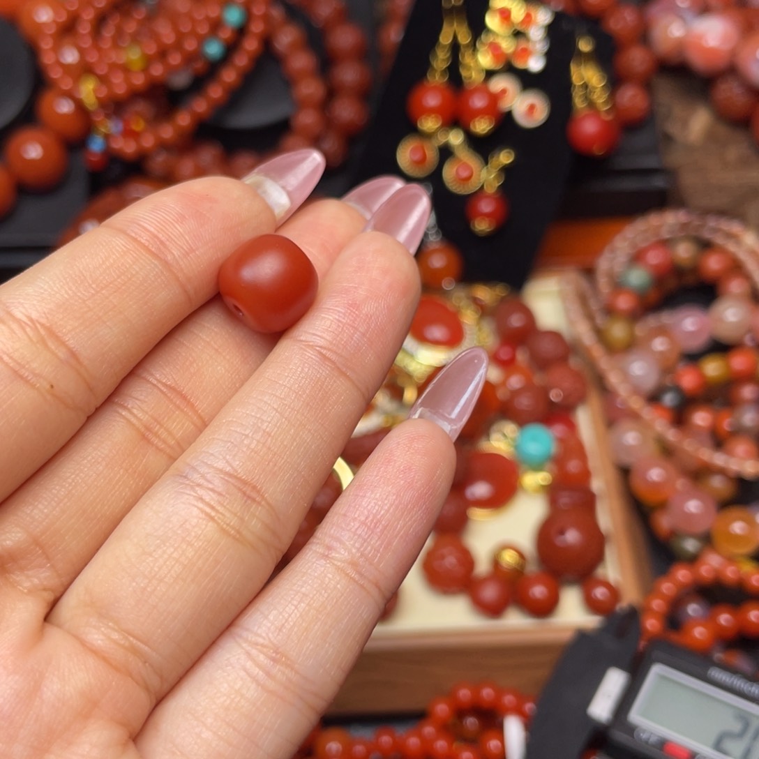 南红玛瑙手链合金钱*宝