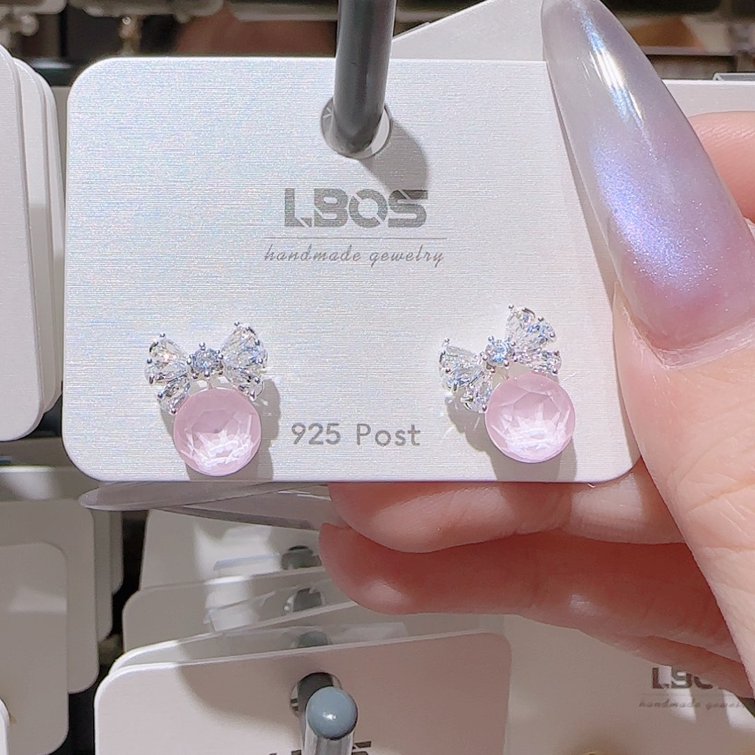 锆石铜合金925银耳环