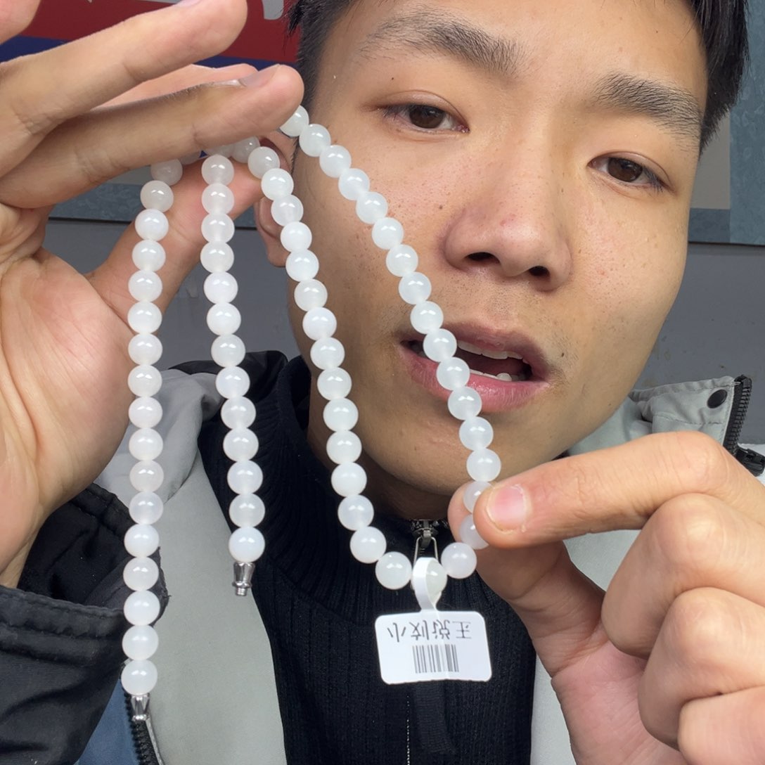 和田玉颈饰未镶嵌多样性野牛沟羊脂玉项链卡8货头
