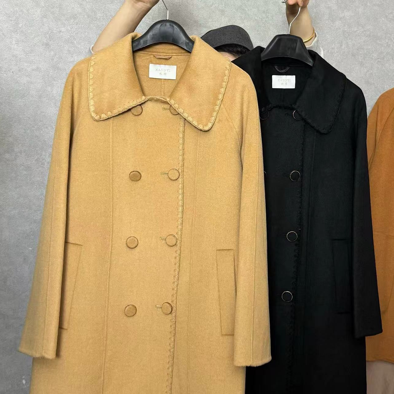 秋冬韩系气质百搭宽松羊毛双面大衣