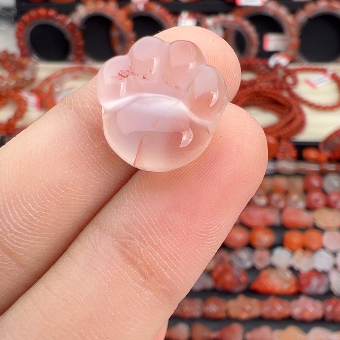 南红玛瑙未镶嵌颈饰猫爪