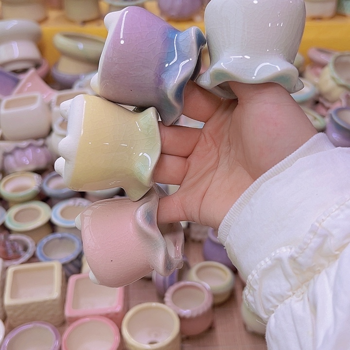 陶瓷花盆当场满12包邮