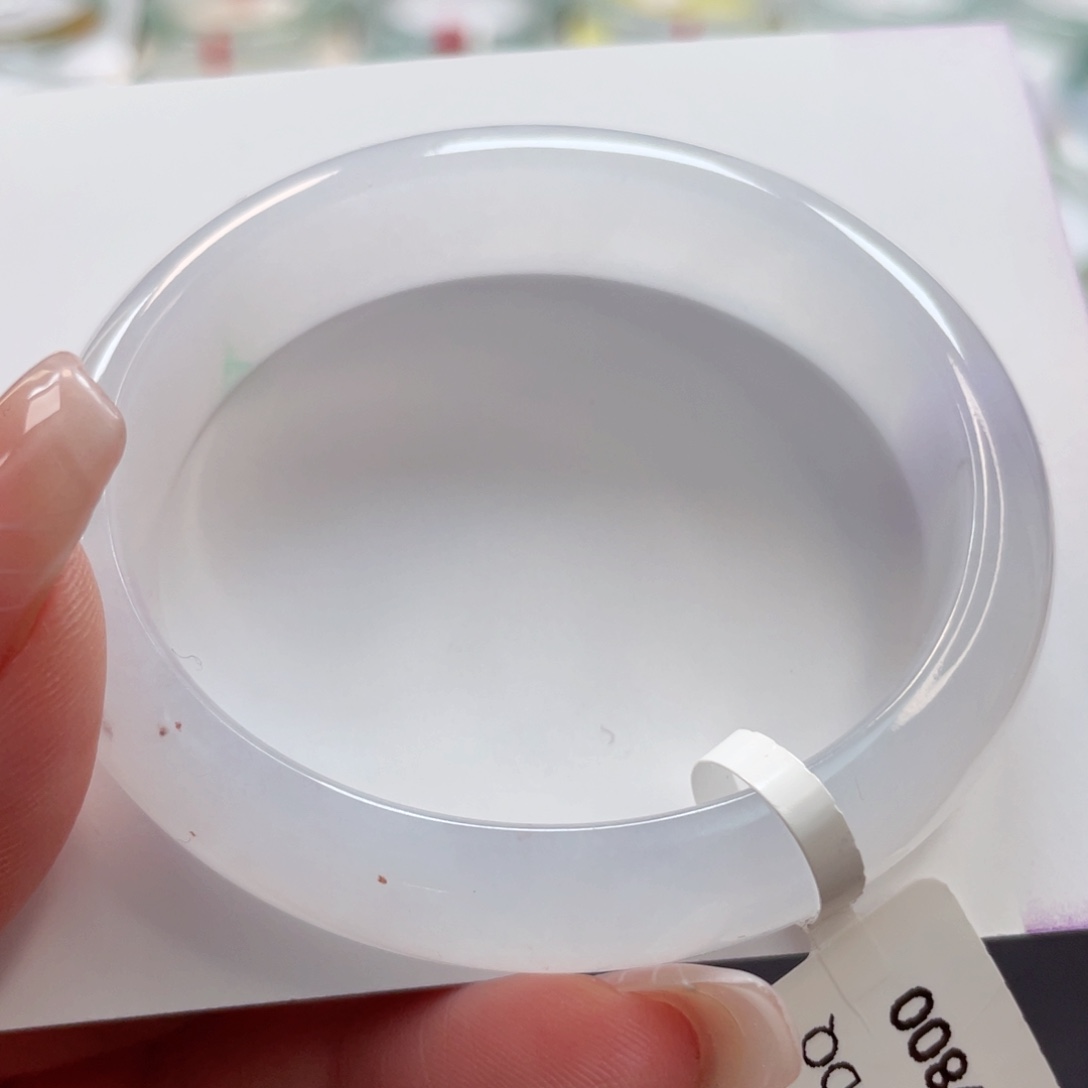 【闪购商品】翡翠手镯（贵妃镯）未镶嵌50白冰贵妃透亮2号