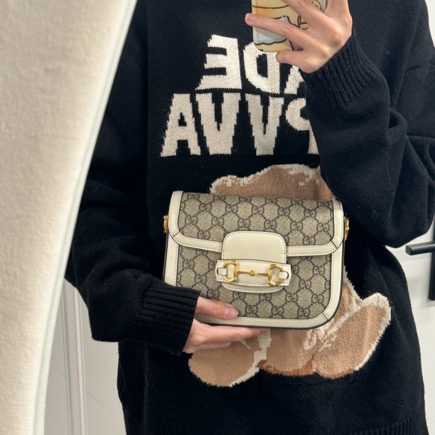 95新 GUCCI/古驰 LL101/1955系列单肩包