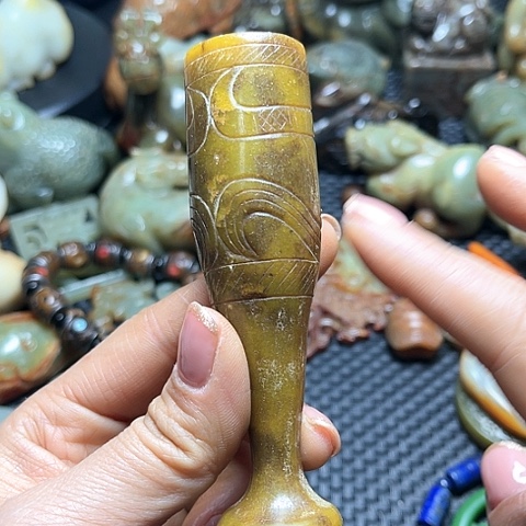 白玉菩提吊坠摆件