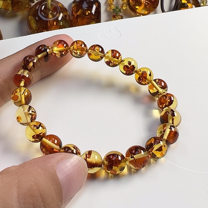 琥珀（花珀）未镶嵌项圈