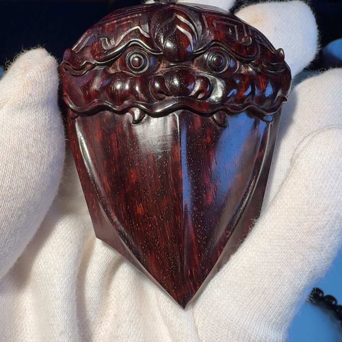 小叶紫檀手串/手链印度小叶紫檀日本三味线古琴料盾牌