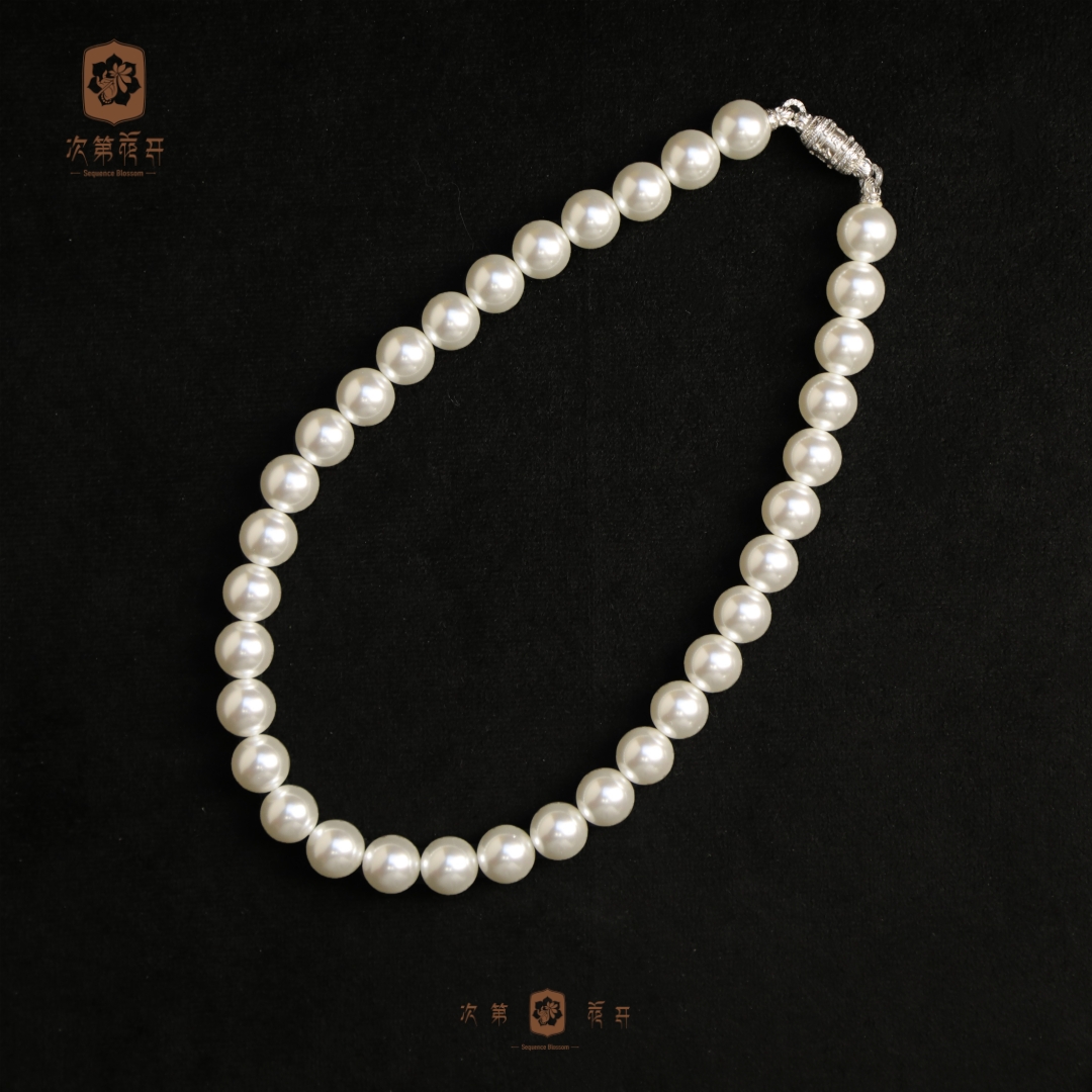 非金属仿珍珠项链 铜合金 时尚人造珍珠项链