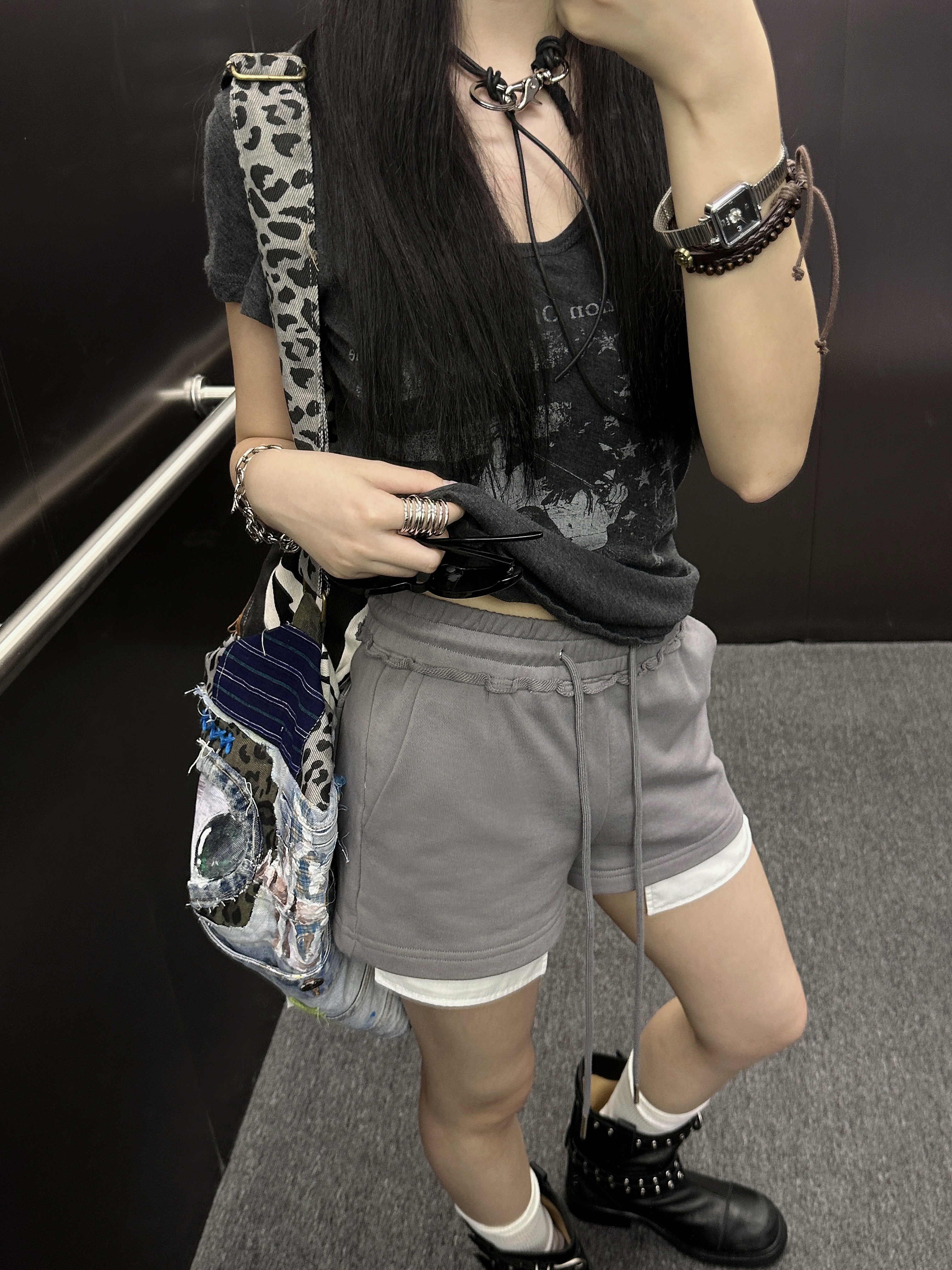 CALLMELAMB丨千禧纪元丨小五叔丨夏季短裤双色订染水洗RO风女款