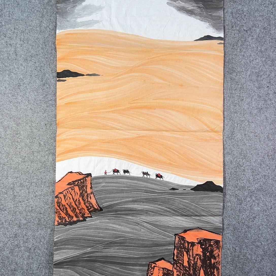 国画739 花鸟在此处飞翔也不太方便