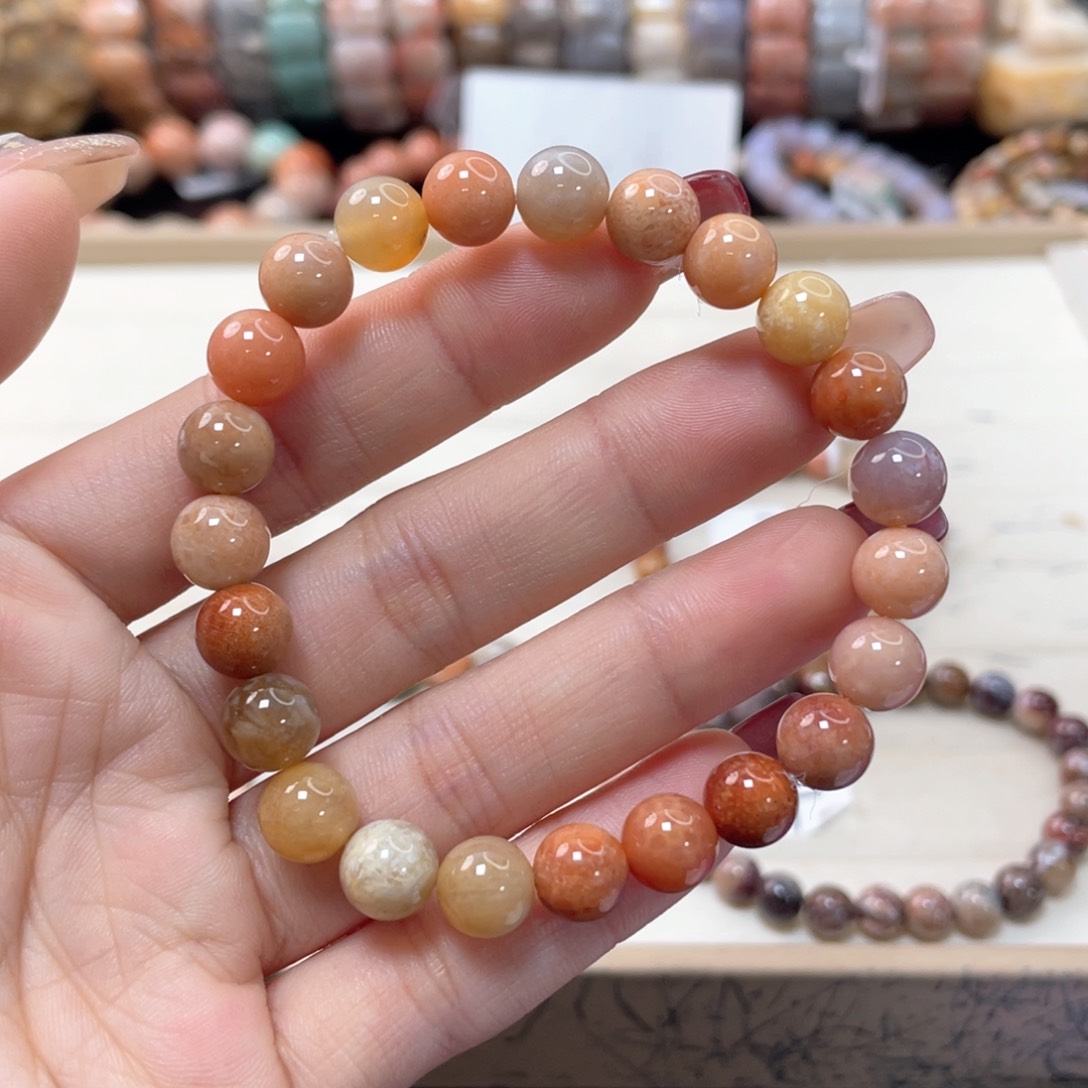 硅化珊瑚（珊瑚玉）手链未镶嵌长*408