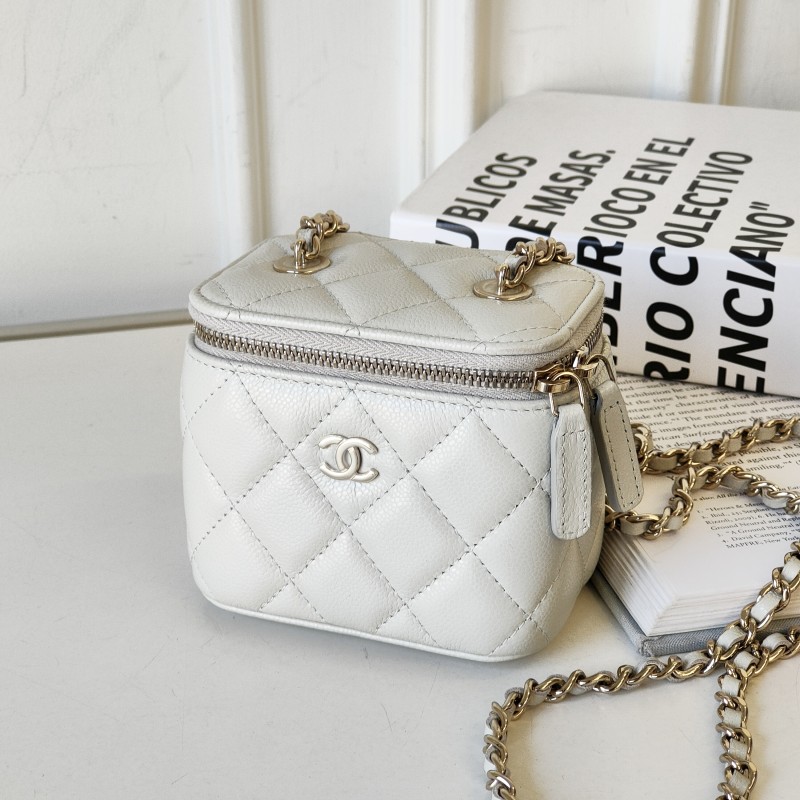 95新 Chanel/香奈儿 【24期免息】24S荔枝牛皮化妆方盒斜挎包 50919