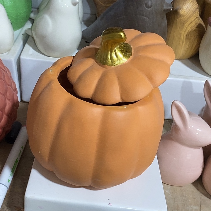 陶摆件瑕疵无孔 瑕疵针孔漏釉介意勿拍口 11高10