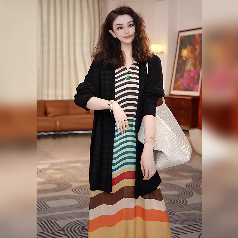 【linda姐高端线】新款时尚轻奢气质百搭薄款针织开衫AS5ZKS0047