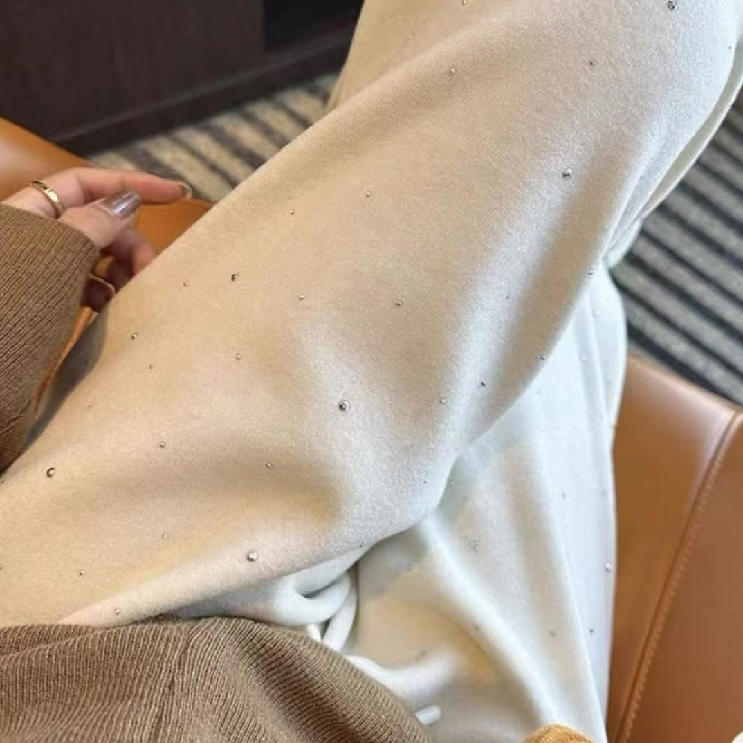 【三顺服饰】｛满天星｝加绒阔腿裤直筒裤显瘦慵懒