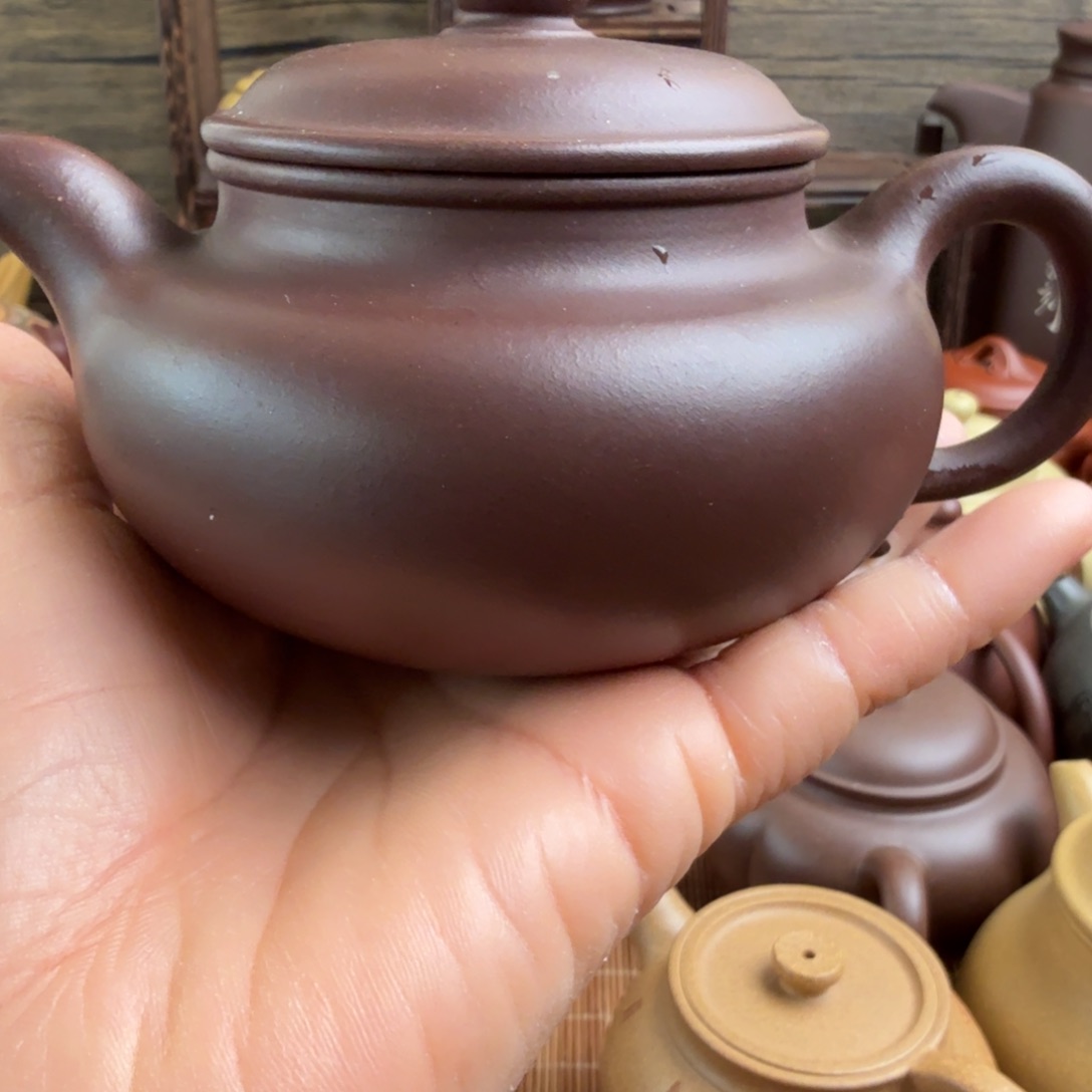 紫砂茶壶左**减原矿紫砂紫砂紫砂