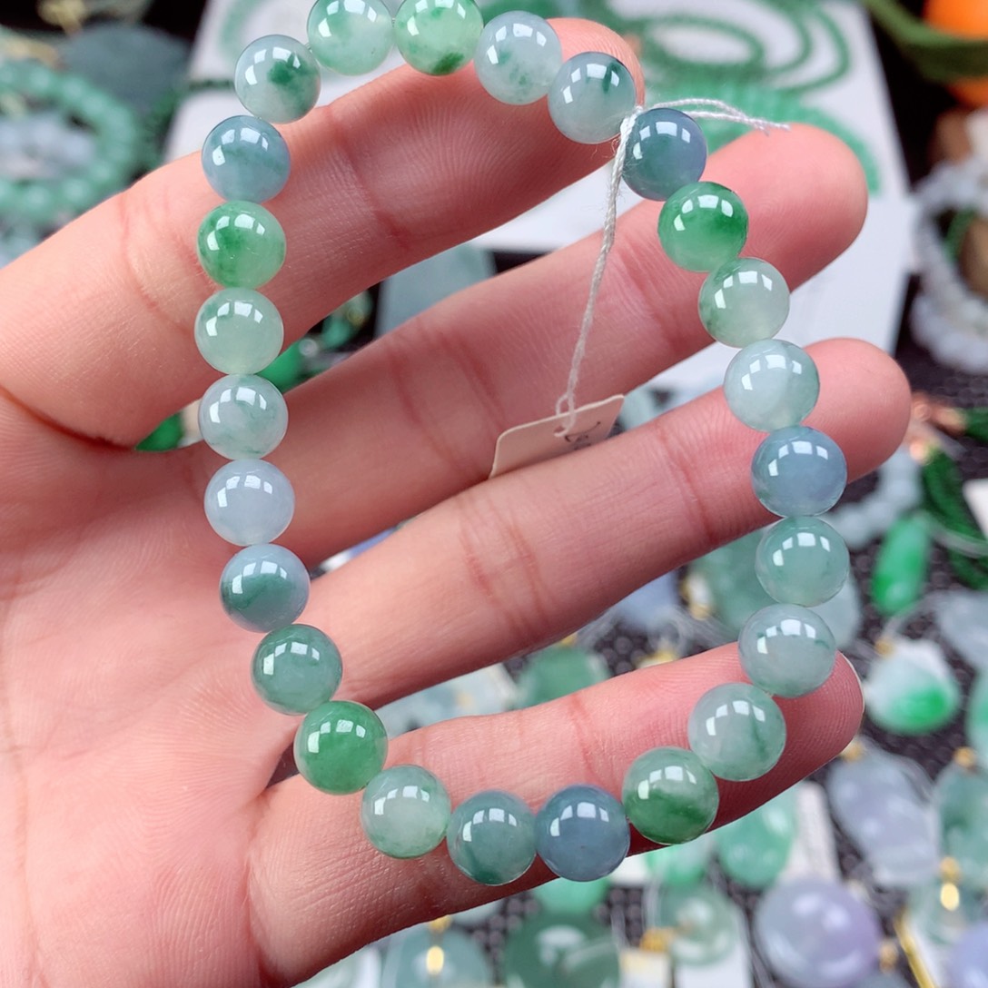 翡翠手链未镶嵌翡翠手串