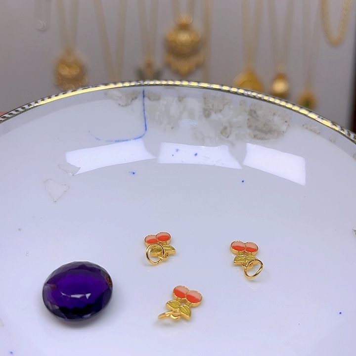 紫晶颈饰银S925镶嵌紫晶925镶嵌78