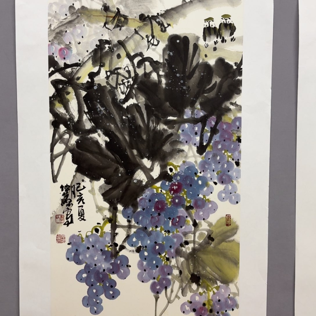 国画艺术家真人手绘