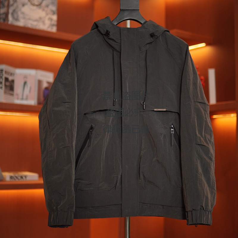 JK5053//2025SS*新春款时尚简约休闲连帽夹克三防外套（YH）