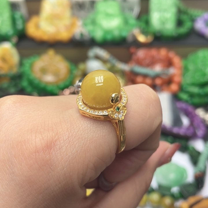 翡翠未镶嵌手链戒指52