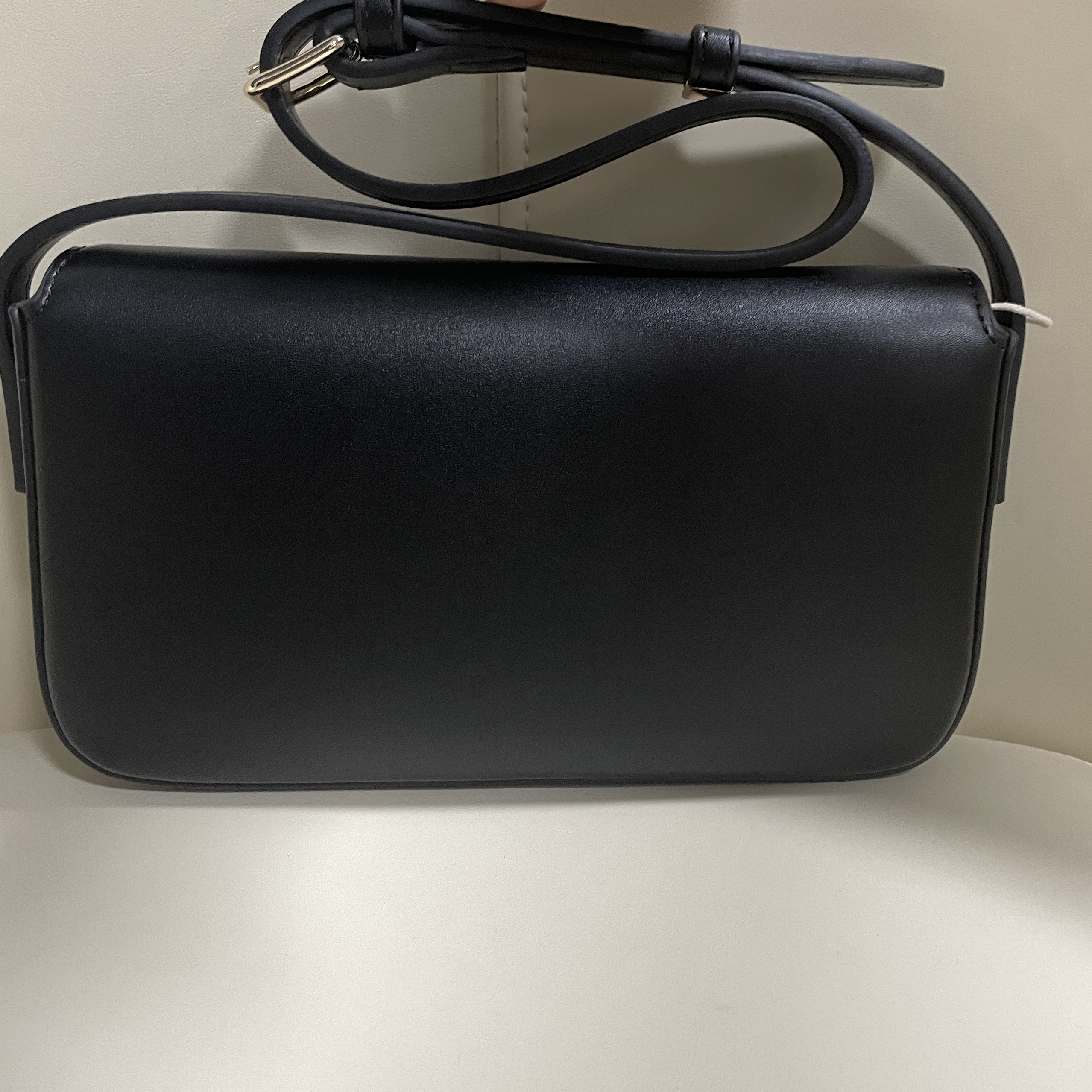 时尚潮流真皮新款女包斜豆腐门手提包 10789 黑色