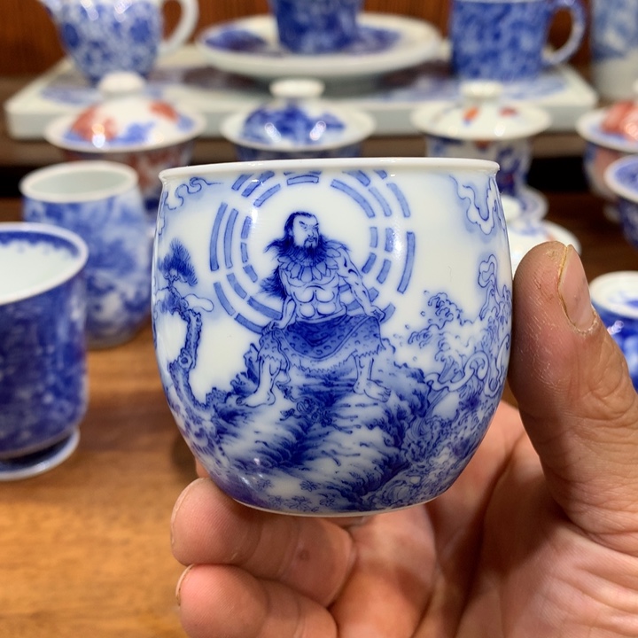 晓竹窑青花上古大神