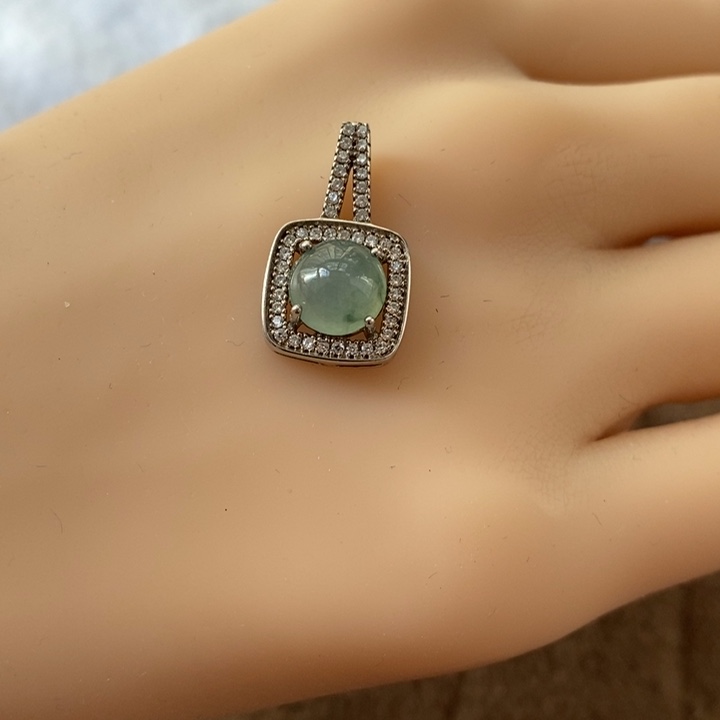 翡翠银S925镶嵌颈饰135649804