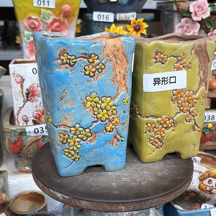 紫砂花盆粗陶材质多肉花盆