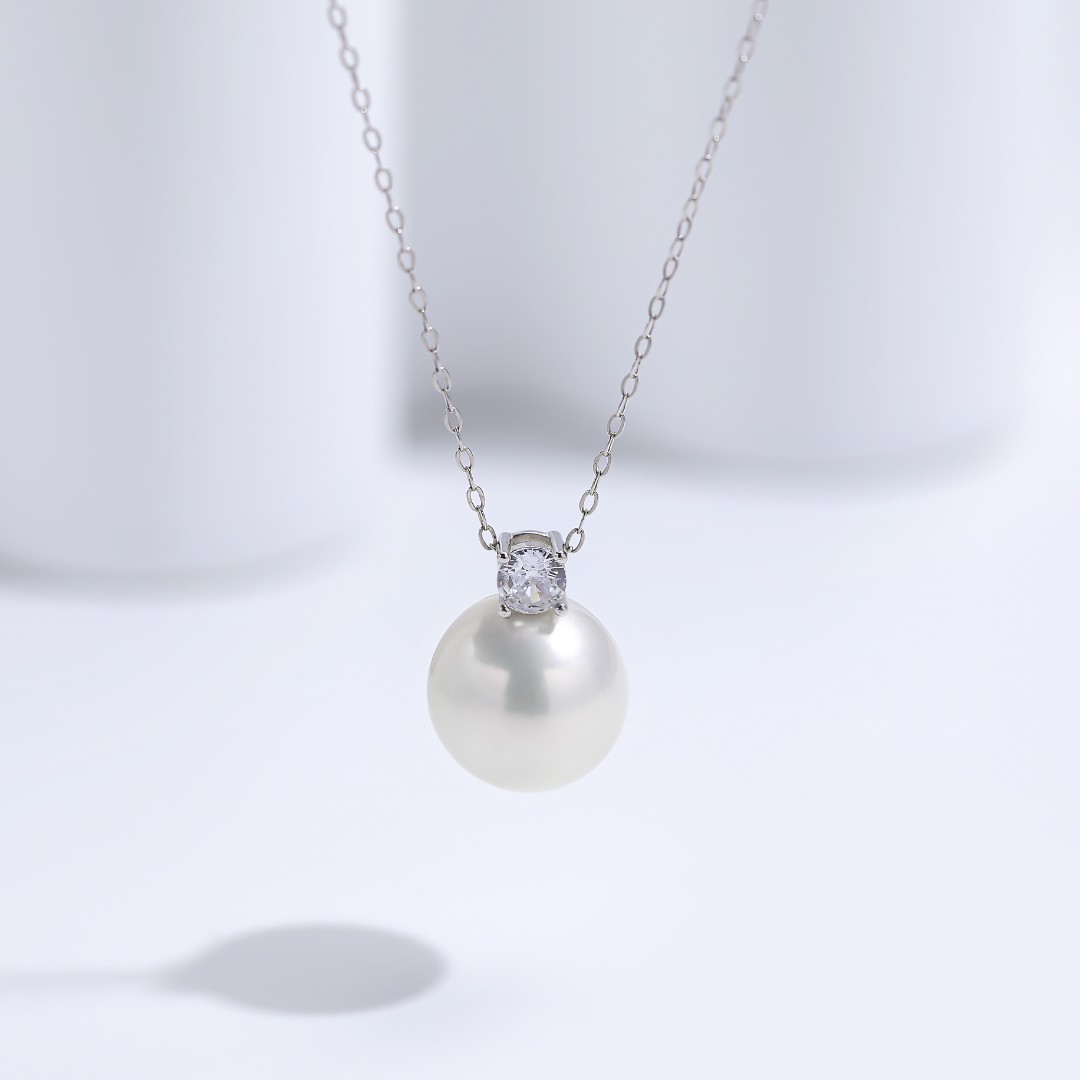 【王妃-毕业款】14mm左右天然淡水珍珠吊坠气质女王简约经典设计师