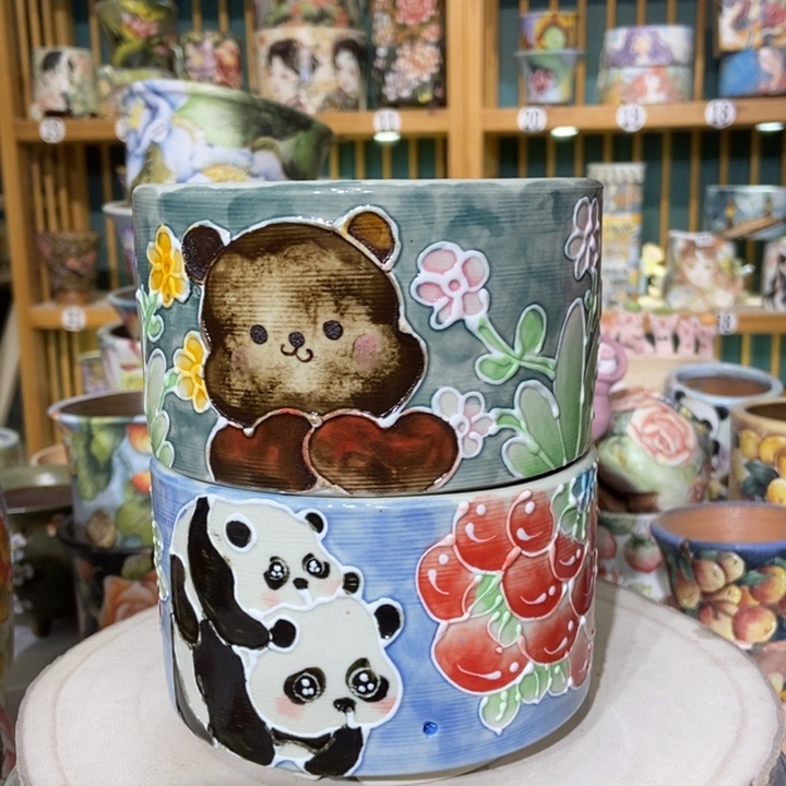 红陶景德镇艺术手绘作品