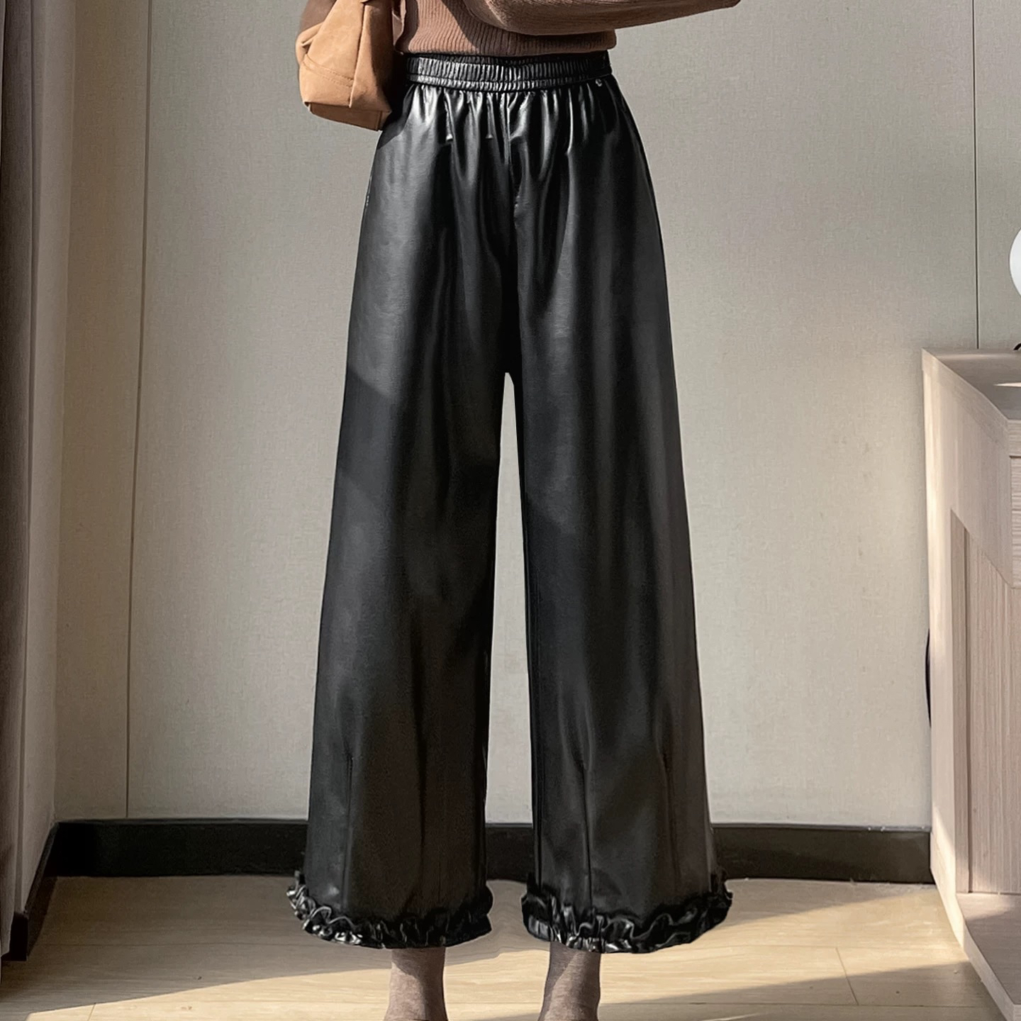 1860#新款女装时尚皮裤