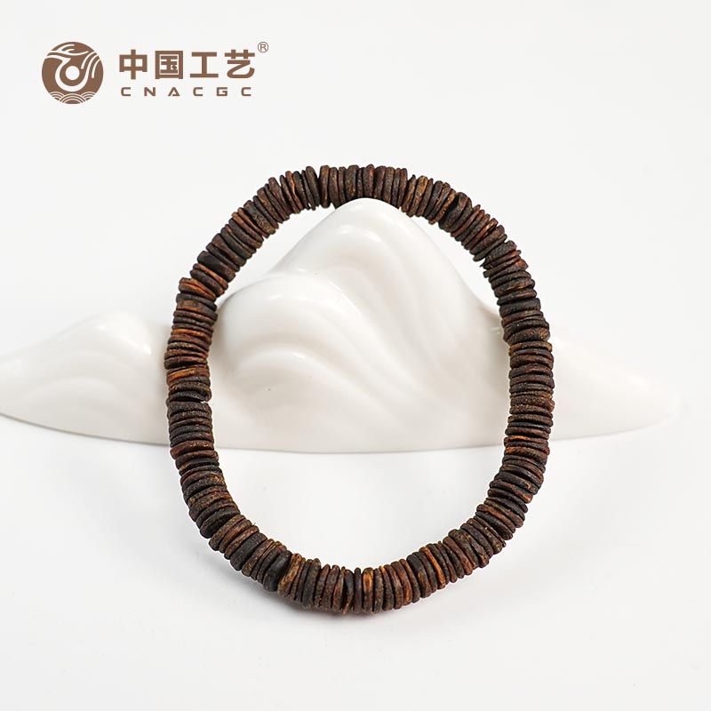 沉香【中国工艺】6mm片珠单圈沉水手串奶韵香醇5克+多样性发其一