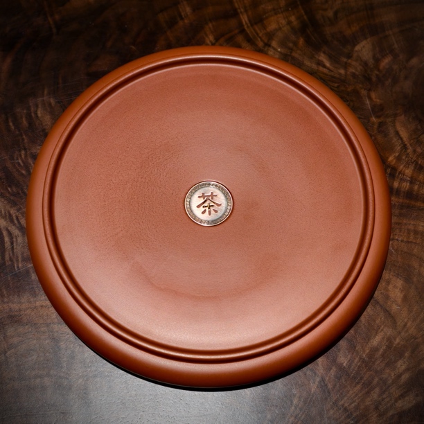 潮简正品 明德园 红淘文创 12.5寸茶盘 32*5cm 潮州手拉朱泥茶船