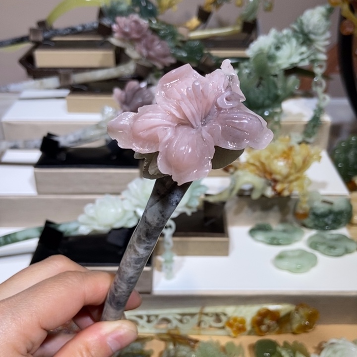 蛇纹石玉发饰未镶嵌