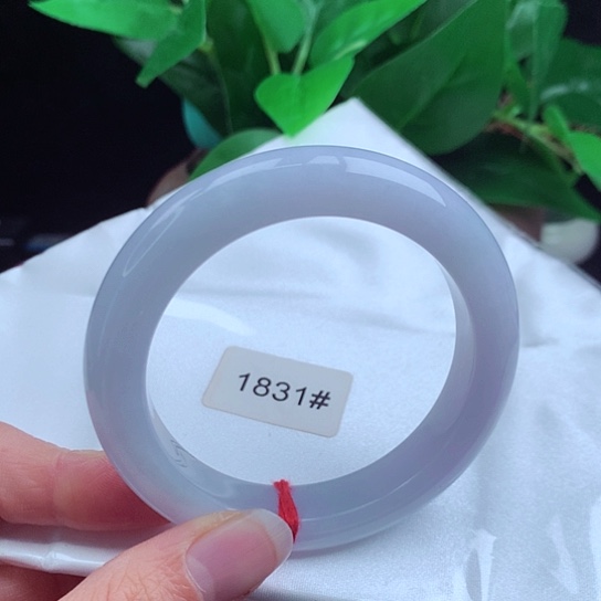 翡翠手镯未镶嵌       正圈55 冰紫罗兰