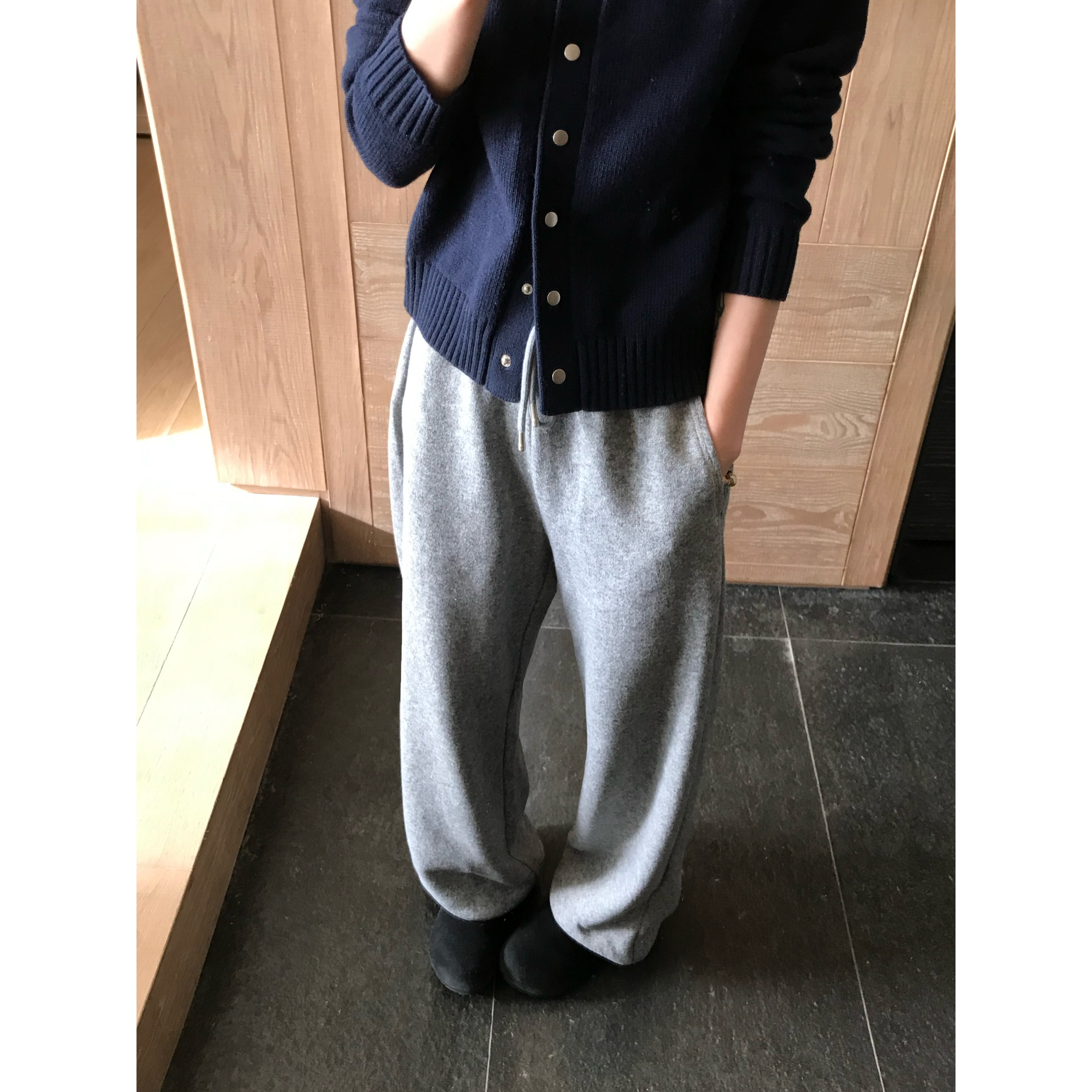 ZHONG HE · 25冬新款轻松舒适抽绳休闲卫裤宽松显瘦阔腿长裤女