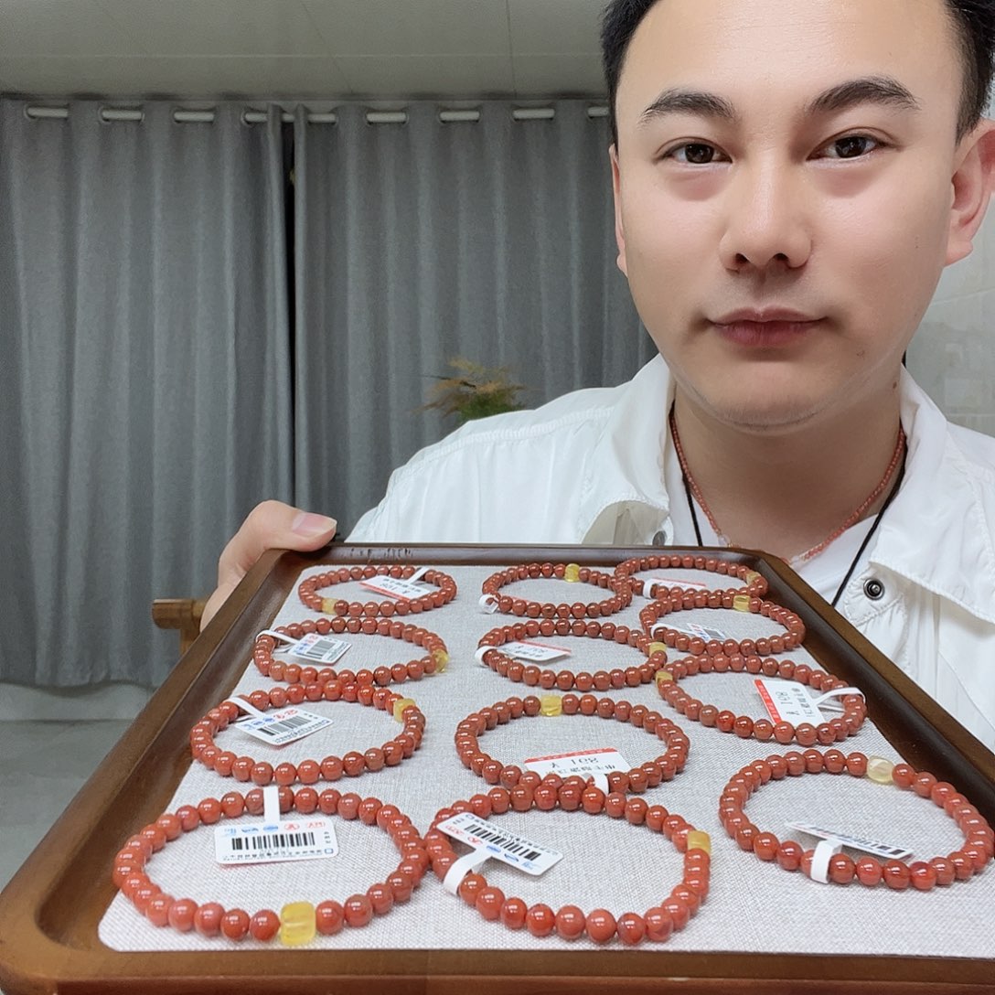 南红玛瑙未镶嵌手链