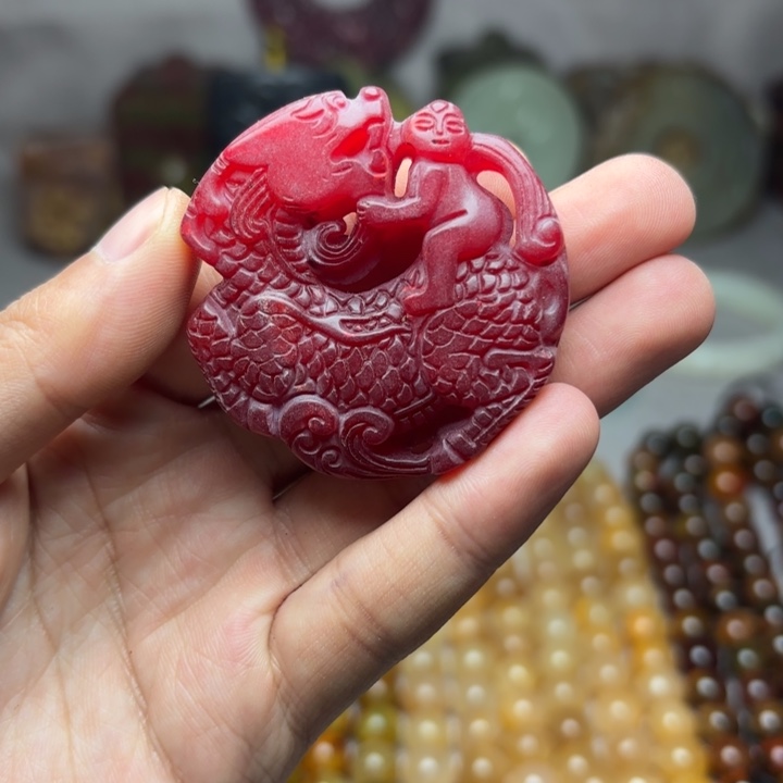 白玉菩提吊坠———-