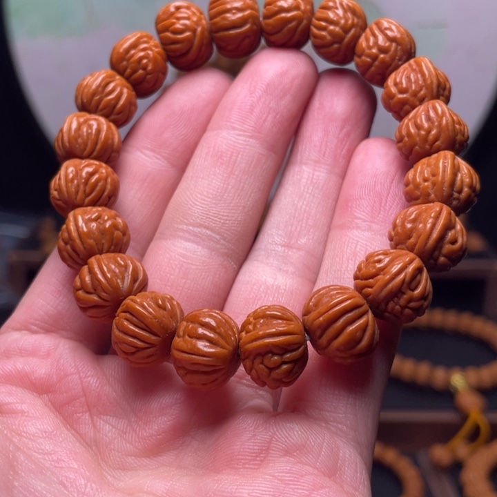 手串桃核14红魔爆肚