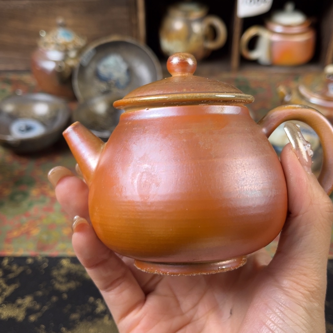 摆件柴烧茶器中白泥