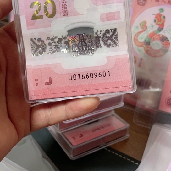 塑料2025年蛇年纪念钞靓号601刀