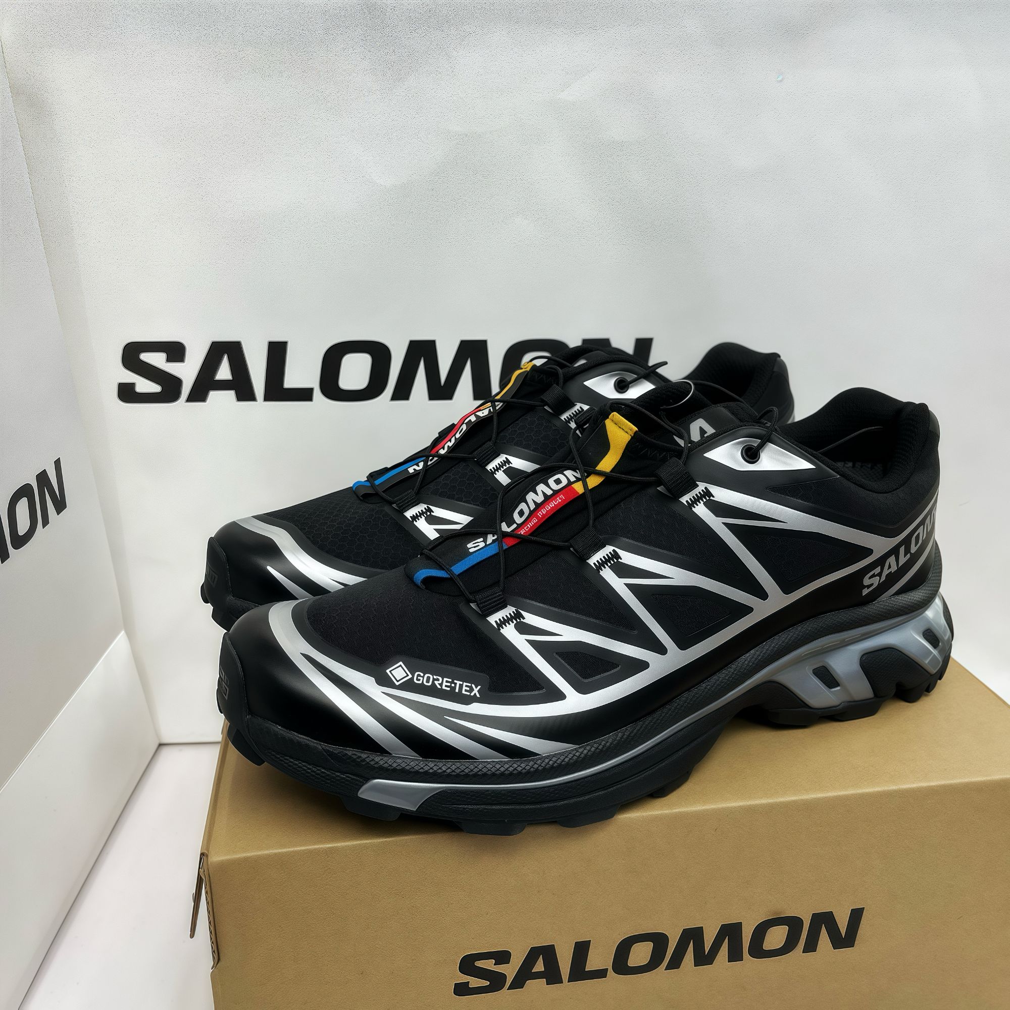 SALOMON萨洛蒙XT-6 GTX黑银低帮潮鞋街头户外涉水运动跑鞋 474506