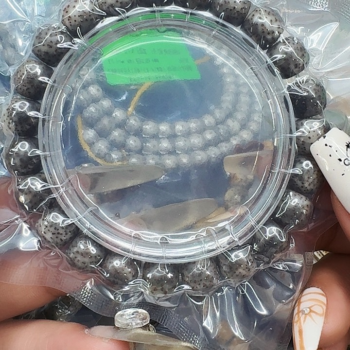 星月菩提手串352高端黑灰星月菩提10桶单圈